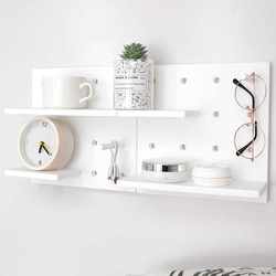 Wall punch-free plastic storage rack bathroom wall hanging storage rack student bedroom dormitory bedside hole board