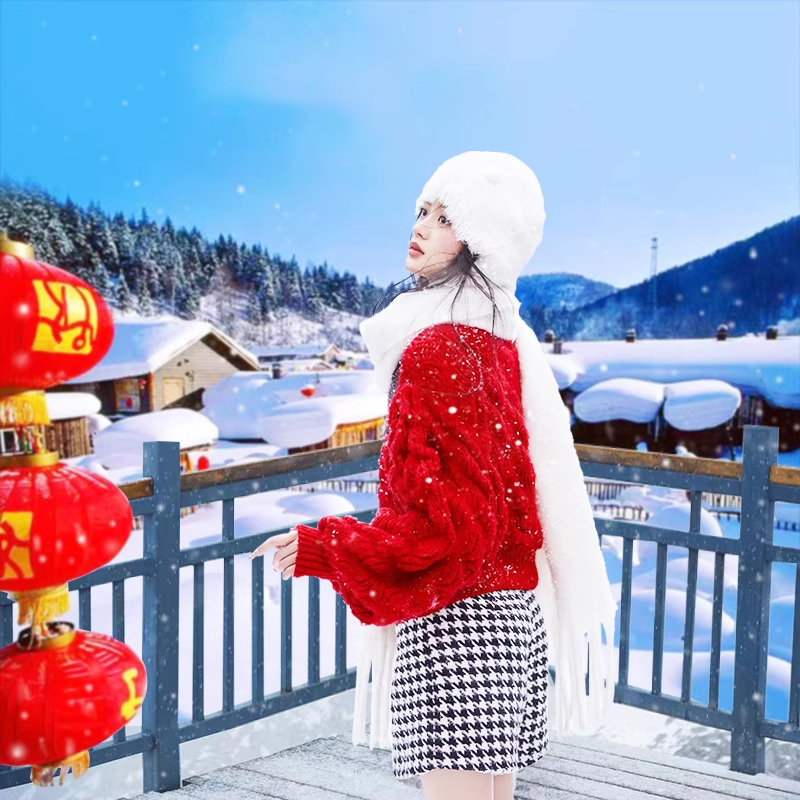 哈尔滨雪乡旅游 东北中国雪乡亚布力滑雪5天4晚跟团游