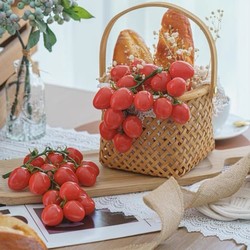 Simulated Fake Vegetables and Fruits, Small Tomatoes, Cherry Tomatoes, String Model, Cabinet, Home Store Decorations, Props