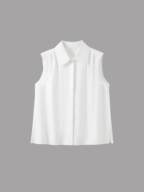 Stacked companion Dahong flagship store casual versatile layered lapel sleeveless shirt all seasons can wear vest base shirt
