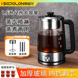 Large-Capacity Tea Maker Electric Tea Stove for Home and Office, Steaming Black Tea, White Tea, Steam Spray Type Health Pot, 2 Liters L