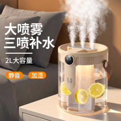 Three-Jet Air Humidifier for Home Use, Silent, Suitable for Pregnant Women and Infants, Office Desktop, Small Bedroom, Air-Conditioned Room, Aromatherapy Machine, Student Dormitory, Large Mist Output, 2025 New Model, Hydrating and Moisturizing Air Purifier