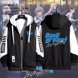 Takamatsu Tochiyuki Aiin Bang Dream It's Mygo Anime Merchandise Cardigan Sweatshirt Jacket Men's Clothing