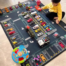 German Parking Lot Floor Mat Crawling Mat for Home Use, Children's Carpet for Reading Area, Traffic Area, Study Room, Kindergarten, Playroom, Living Room