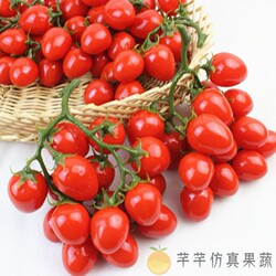Simulated Vegetables and Fruits, Fake Cherry Tomato Model, Small Tomato Props, Cabinet, Home Store Decorations, Ornaments