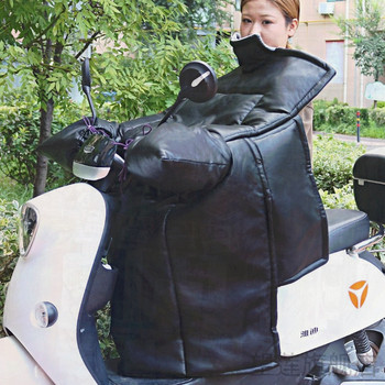 Winter warm electric vehicle thickened PU leather windshield