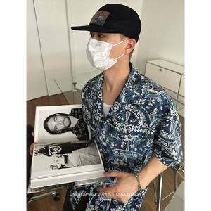 
Vine retro floral summer drape floral shirt men's beach vacation shirt