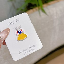Hong Kong Zhengsheng sterling silver S925 pendant children's cartoon cute baby baby student birthday gift silver jewelry
