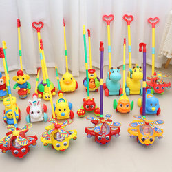 Children's Push-Along Airplane Toy, Push-And-Play for 1-2 Years Old, 3-Year-Old Walker, Single-Pole Bell Push Cart, Baby Toy