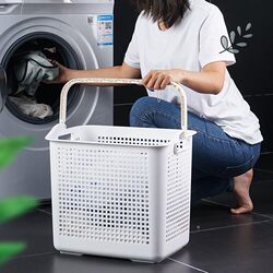 Extra-Large Dirty Clothes Basket, Plastic Laundry Hamper for Storing Clothes, Dirty Clothes Storage Basket, Household Storage Magic Tool, Laundry Basket