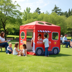Children's Ocean Ball Convenient Foldable Storage Fast Food Truck Burger Cart Toy Tent Baby Playhouse Children's Tent