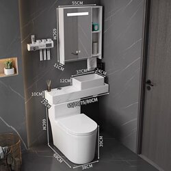 Toilet Wash Basin Integrated Wash Basin Toilet Wash Basin Bathroom Cabinet Combination Bathroom Home Apartment Hotel