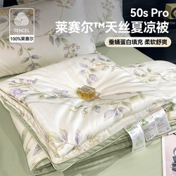 Roland Home Textiles Lyocell Tencel Summer Cooling Quilt Air Conditioning Quilt Four-Piece Set Machine Washable Summer Single/Double Thin Quilt