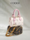 COOGI bag women's new 2025 light luxury high-end handbag single shoulder crossbody bag bowling bag small square bag