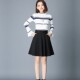 Large size summer A-line skirt for women's short skirt for high waist mid-length pockets 2025 square dance spring new style to make you look slim
