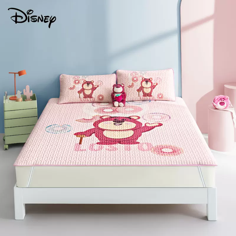 全尺寸一个价，迪士尼 冰丝乳胶凉席三件套床笠款1.5~1.8米 4色