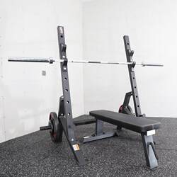 Squat Rack, Home Barbell Set, Multi-Functional Weight Bench, Commercial Semi-Frame Bench Press Rack, Adjustable Fitness Equipment