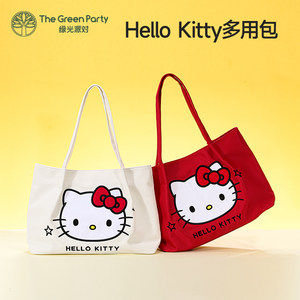 TheGreenParty Hello Kitty Shoulder Bag Sanrio Large Capacity Hello Kitty Crossbody Bag Handbag