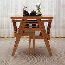 Balcony Tea Table, Small Solid Wood, New Model for Home Use, One Table and Two Chairs Set, Creative Leisure Tea Table, Small Table and Chair Three-Piece Set