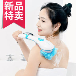 Massage Electric Bath Brush, Exfoliating and Dirt-Removing Bath Tool, Fully Automatic Long-Handled Back Scrubber, Powerful Back Scrubbing Bath Brush