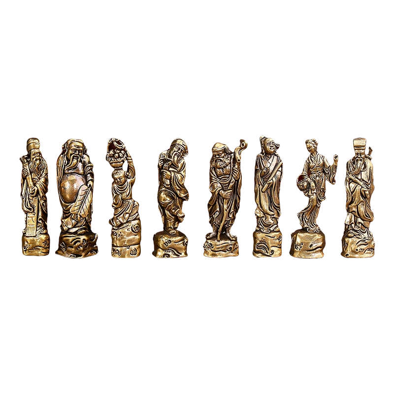 銅製細工 八仙過海屏風 茶台用装飾工芸置物 銅製細工 八仙過海屏風 茶台用装飾工芸置物