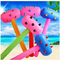 Pvc Inflatable Wolf Tooth Hammer 85cm Large Children's Play Hammer Cartoon Stick Game Parent-Child Props Colorful