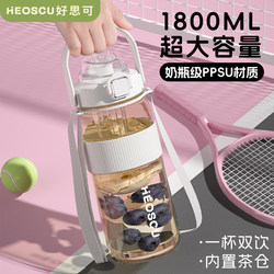 Large-Capacity Water Cup for Women, Sports Water Bottle, High-Temperature Resistant Ppsu Straw Cup, Summer Student Portable Fitness Space Cup