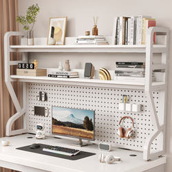 Desk Bookshelf Integrated Desktop Storage Rack Hole Board Student Computer Desk Simple Storage Rack Home Storage Rack