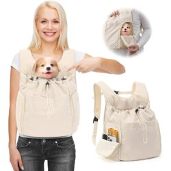 Pet Travel Bag, Cat and Dog Portable Bag, Suitable for All Seasons, Large Capacity, Chest and Back Cat Bag, Dog Bag