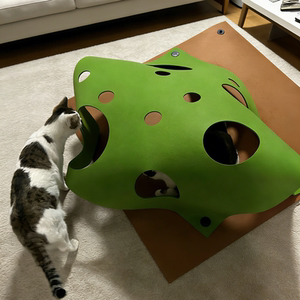 猫咪隧道钻洞游戏垫加厚毛毡猫咪钻钻乐玩具宠物捉迷藏逗猫毯