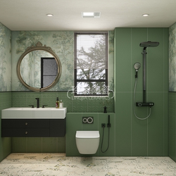 All-Ceramic Small Hexagonal Patterned Tiles in Vintage Style for Bathroom, Kitchen, Non-Slip and Wear-Resistant Floor Tiles