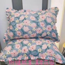 2024 Pillowcase Set of Two, All-Season Quilted Cotton, Pure Washed Cotton, Internet Popular Style, Thickened Pillowcase