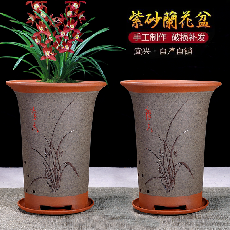 紫砂花盆，呼吸自在-淘宝逛一逛