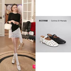 
[Pink Exclusive] [Xihongshi] Single Shoes X22B012433-26 Heel Height 0.5cm Half Size Large