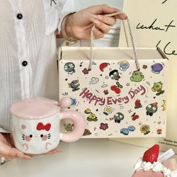 Cute Ceramic Cup, Birthday Gift for Girls, Holiday Souvenir, Light Luxury, High-End, Practical Water Cup, Mug for Best Friends