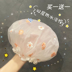 Japanese Imported Double-Layer Shower Cap for Women, Waterproof for Bathing, Household Use, Children's Shower Cap, Kitchen-Specific Anti-Oil Smoke
