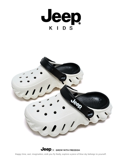 Jeep Boys Sandals Summer Hole Shoes Soft EVA Sole