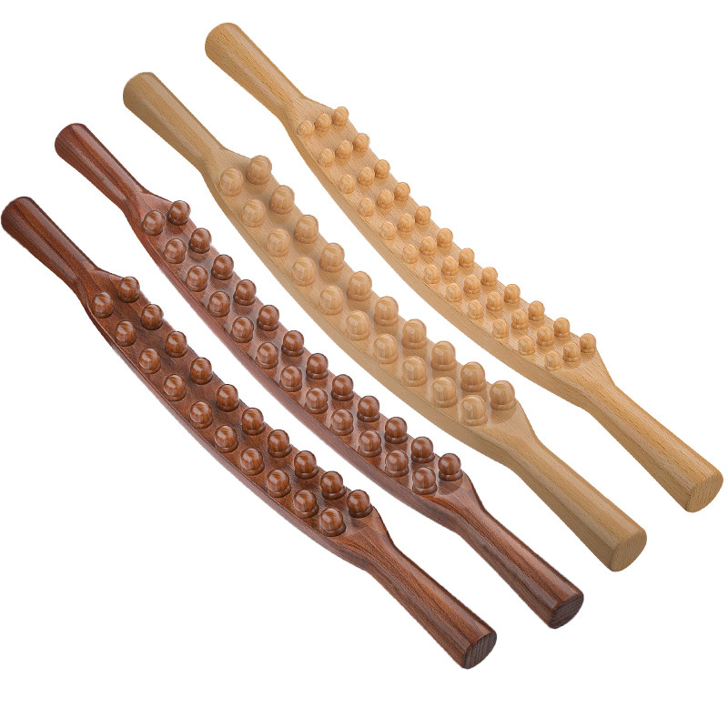 딥 마사지 도구, 롤링 스틱, 전신 만능 자오선 준설, 촉진 스크래핑 스틱, 자체 푸시 백 마사지 도구 -