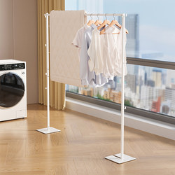 Folding Clothes Drying Rack for Indoor Use, Balcony Clothes Rod, Clothes Drying Rack, Clothes Drying Magic Tool, Bedroom Floor-Standing Simple Clothes Hanger