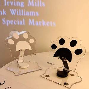 
Cat claw acrylic 360 rotating mobile phone stand desktop ipad stand multi-function universal flat panel support stand portable foldable adjustable live stand lazy bedside online course tool