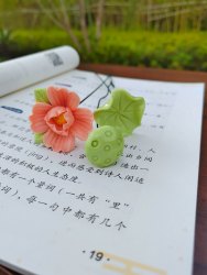 Jingdezhen Ceramic Handmade Peony Flower Exquisite Ornament Tea Table Desktop Decoration Small Flower Eternal Flower Gift for Best Friend