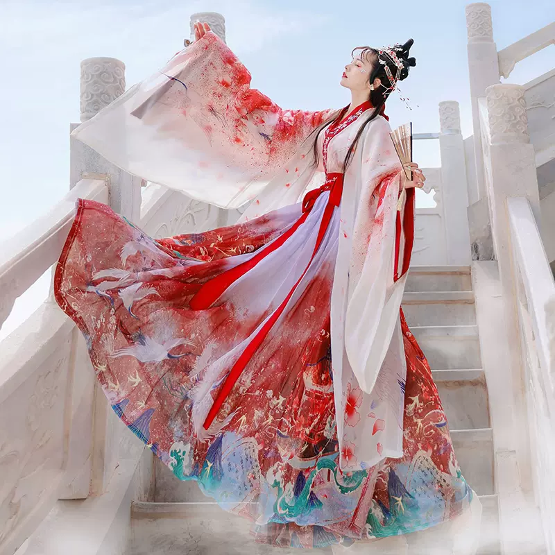 宋制漢服女款2025夏季原創交領齊腰襦裙超仙古裝廣袖成人日常套裝 宋制漢服女款2025夏季原創交領齊腰襦裙超仙古裝廣袖成人日常套裝