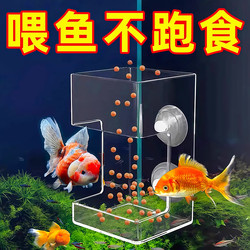 Fish Tank Small Fish Feeder, Fish Food Dispenser, Anti-Scattering Feeding Ring, Sinking Transparent Acrylic Feeding Ring