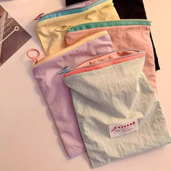 Macaron-Style Storage Bag, Korean Version, Trendy Color-Blocking Thin Coin Purse, Portable Color-Blocking Coin Storage Pouch for Outings