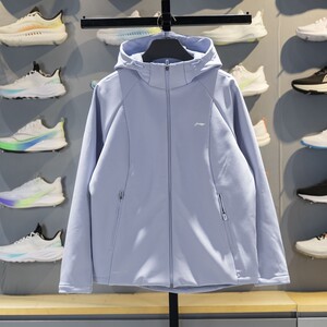 
Li Ning Women's Fleece Sports Trench Coat 2025 Winter Water-Repellent Three-dimensional Cut Loose Jacket AFDVB70