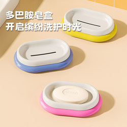Dopamine Soap Dish, Double-Layered with Drainage, for Home Bathroom Sink, Soap Storage, High Aesthetic Value, Soap Holder