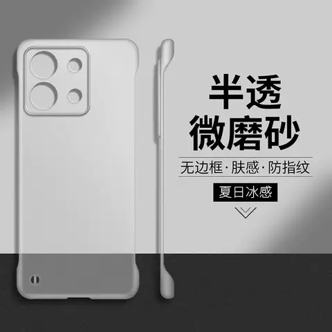Phone Cases Covers Xiaomi Redmi Note 13, Note 13 Pro, Note 13 Pro+  Transparent Clear Rimless Borderless Frame Heatsink Heat Dissipation