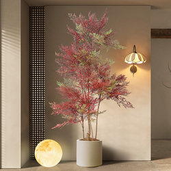 Simulated Nandina Bamboo Light Luxury Living Room Decoration Large Potted Plant Floor-Standing Artificial Green Plant Ornament High-End Indoor Fake Tree