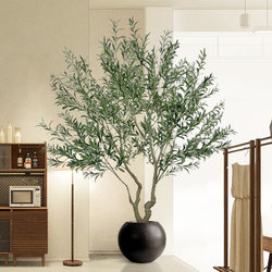 Simulated Green Plant Olive Tree Indoor Living Room Nordic Style Decorative Ornaments High-Quality Bionic Plant Floor-Standing Potted Tree