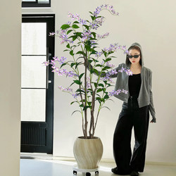 Artificial Green Plant Hanging Jasmine Large Potted Plant Decoration for Indoor Living Room High-End Bionic Plant Floor-Standing Artificial Tree